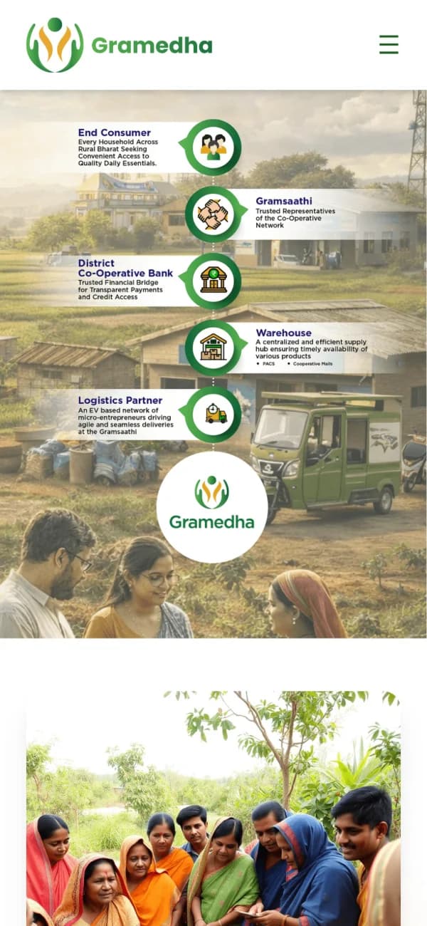 Gramedha – on a phone