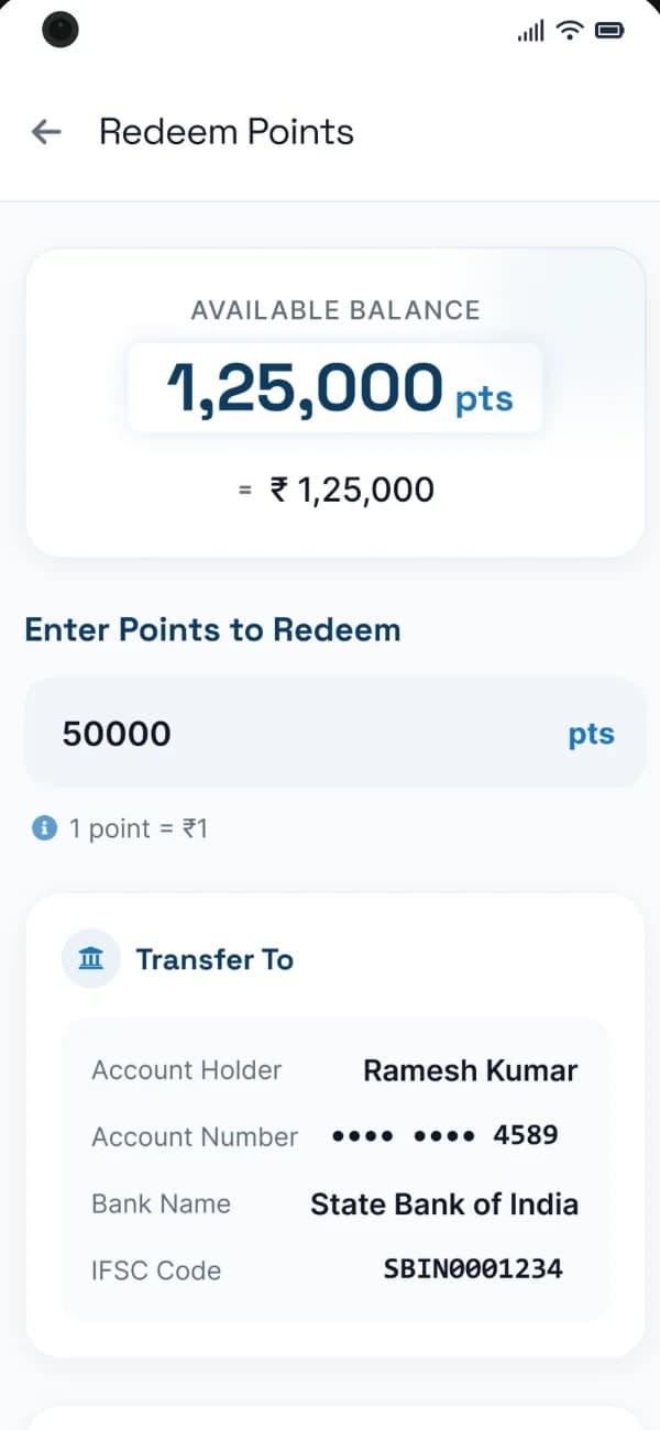 Prime Loyalty Program – screen 3
