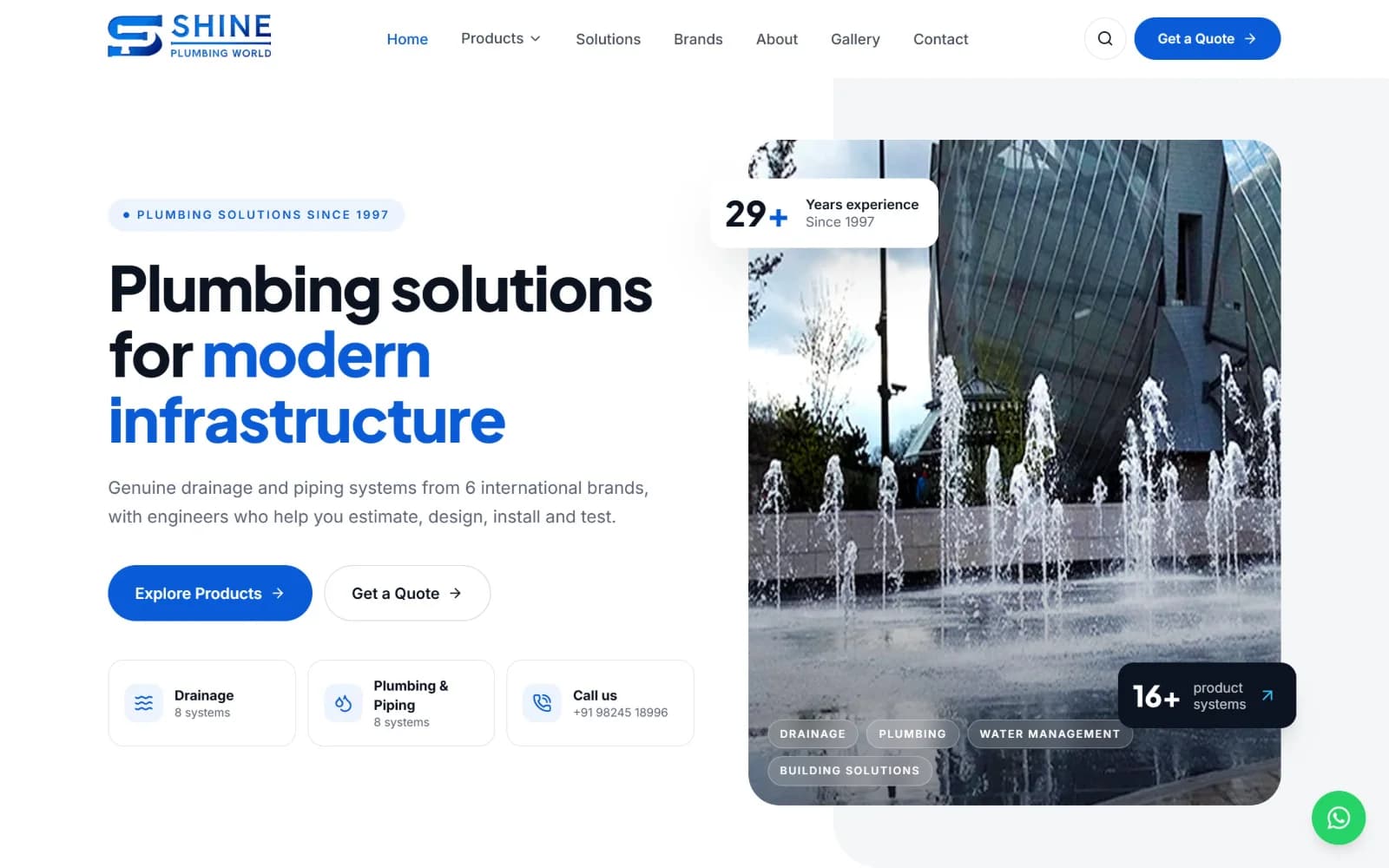 Shine Plumbing World – home page