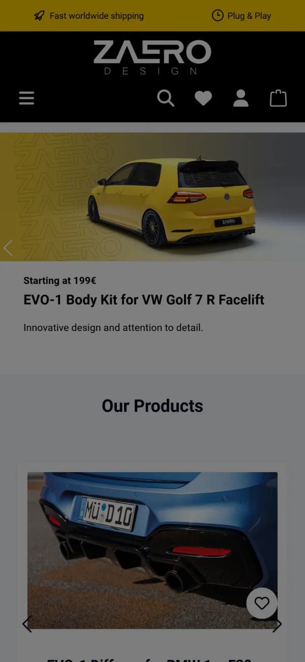 Zaero Design – on a phone
